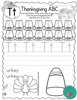 Printable Thanksgiving Turkeys Letter Sequence Alphabet Worksheets