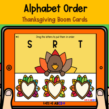 Preview of Thanksgiving Alphabetical Order | BOOM™ Cards