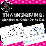 Thanksgiving Alphabetical Order Dot to Dot Puzzle