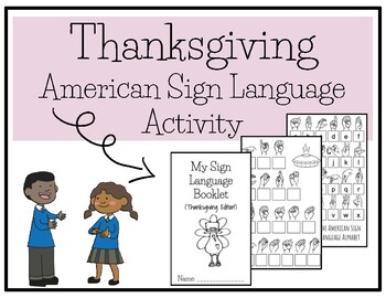 Preview of Thanksgiving American Sign Language Activity