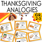 Thanksgiving Analogies Task Cards - Vocabulary Activities,