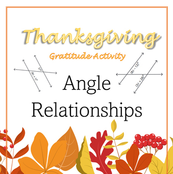Preview of Thanksgiving Angle Relationships / Transversal Lines / Gratitude
