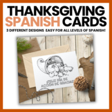 Thanksgiving Appreciation Cards in Spanish | Día de Acción