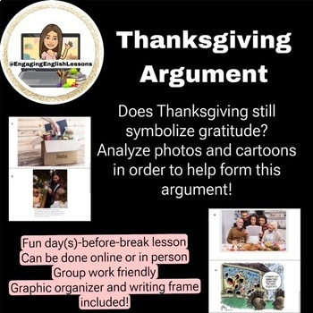Preview of Thanksgiving Argument ELA 6-12