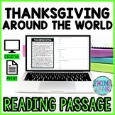 Thanksgiving Around the World DIGITAL Reading Passage & Qu