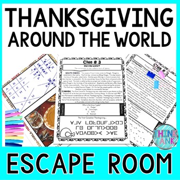 Preview of Thanksgiving Around the World Escape Room - Holiday Traditions