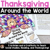 Thanksgiving Around the World Reading Activities, Craft & 