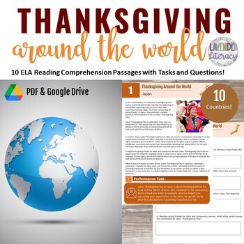 Preview of Thanksgiving Around the World | Reading Comprehension Activity