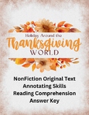 Thanksgiving Around the World Reading Comprehension/Annotating