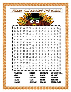 Similar to Thanksgiving Facts Word Search - WordMint