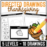 Thanksgiving Art Directed Drawing Worksheets