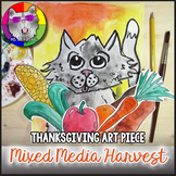 Thanksgiving Art Lesson, Mixed Media Harvest Art Project Activity