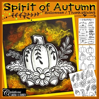 Preview of Thanksgiving Art Lesson - Spirit of Autumn - Halloween