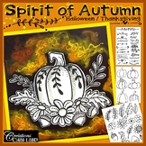 Thanksgiving Art Lesson - Spirit of Autumn - Halloween