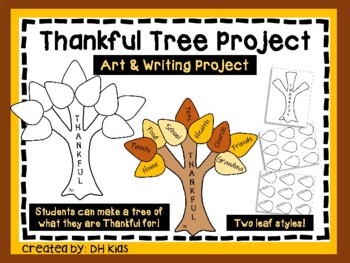 Preview of Thanksgiving Art Project - Thankful Tree Activity, November Bulletin Board