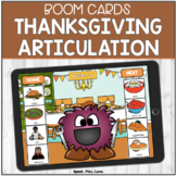 Thanksgiving Articulation Activity - BOOM Cards - Speech T