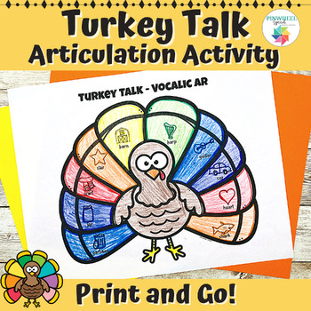 Preview of Thanksgiving Articulation Activity Turkey Talk Fall Printable Speech Therapy