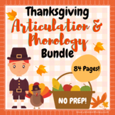 Thanksgiving Articulation & Phonology BINGO BUNDLE!