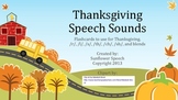 Thanksgiving Articulation Sound Cards