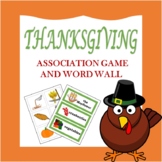 Thanksgiving Association Game and Word Wall