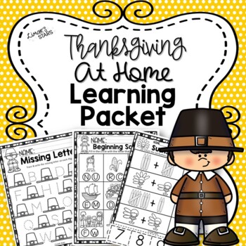 Preview of Thanksgiving At Home Learning Packet {Distance Learning}