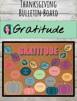 Preview of Thanksgiving | Attitude of Gratitude Bulletin Board / Door Decor Set