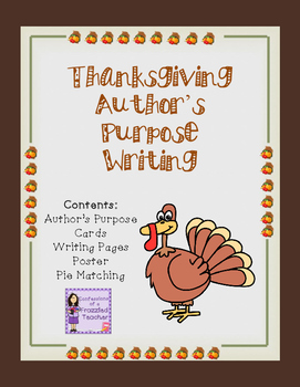 Thanksgiving Author's Purpose
