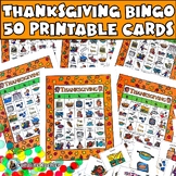 Thanksgiving BINGO with 50 Individual Boards and Calling C
