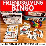 Thanksgiving BINGO Morning Work Task Box Center for Fall -
