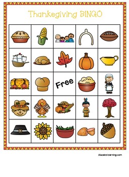 Preview of Thanksgiving BINGO cards