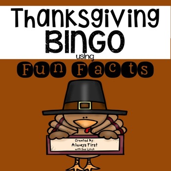 Preview of Thanksgiving BINGO using FUN FACTS {6 Bingo Card Versions}