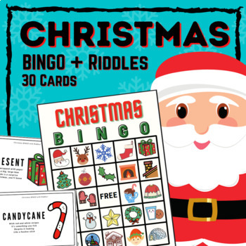 Preview of Christmas BINGO with Riddles & Call Cards!