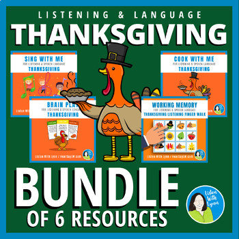 Preview of Thanksgiving BUNDLE Listening and Language Activities Speech and Hearing