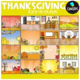 Thanksgiving Backgrounds Clip Art Set {Educlips Clipart}
