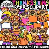 Thanksgiving Bears Clipart {Thanksgiving Clipart}