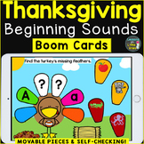 Thanksgiving Beginning Sounds, Letter Sounds Boom Cards (D