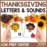Thanksgiving Beginning Sounds and Letter Recognition Activities