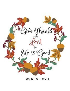 Thanksgiving Bible Verse Printable Stickers for Cricut