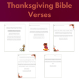 Thanksgiving Bible Verses/Handwriting Sheets