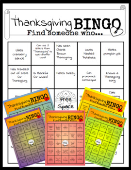 Preview of Thanksgiving Bingo!
