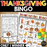 Thanksgiving Bingo Activity Game 25 Different Cards Fall Party