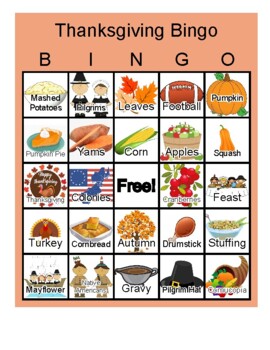 Thanksgiving Bingo by Breezy Teaching | Teachers Pay Teachers