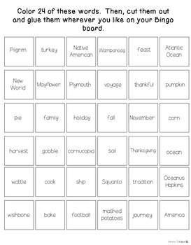 Thanksgiving Bingo {FREEBIE} by Primarily Speaking by Aimee Salazar