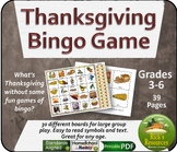 Thanksgiving Bingo Game - Print and Digital Versions