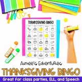 Thanksgiving Bingo Game | Vocabulary Words | Language Arts