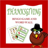 Thanksgiving Bingo Game and Word Wall