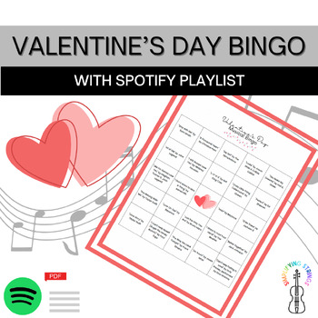 Preview of Valentine's Day Bingo Game for Band, Orchestra, Chorus, or General Music