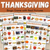 Thanksgiving Bingo Game with Real Pictures Special Educati