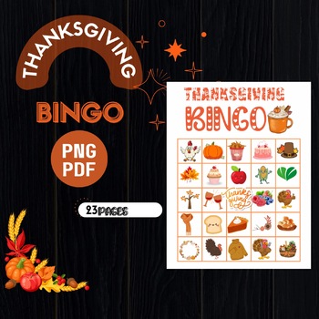 Preview of Thanksgiving Bingo Games For Kids Teens And Adults
