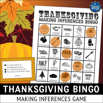 Thanksgiving Game - BINGO - November Activities by The Chocolate Teacher